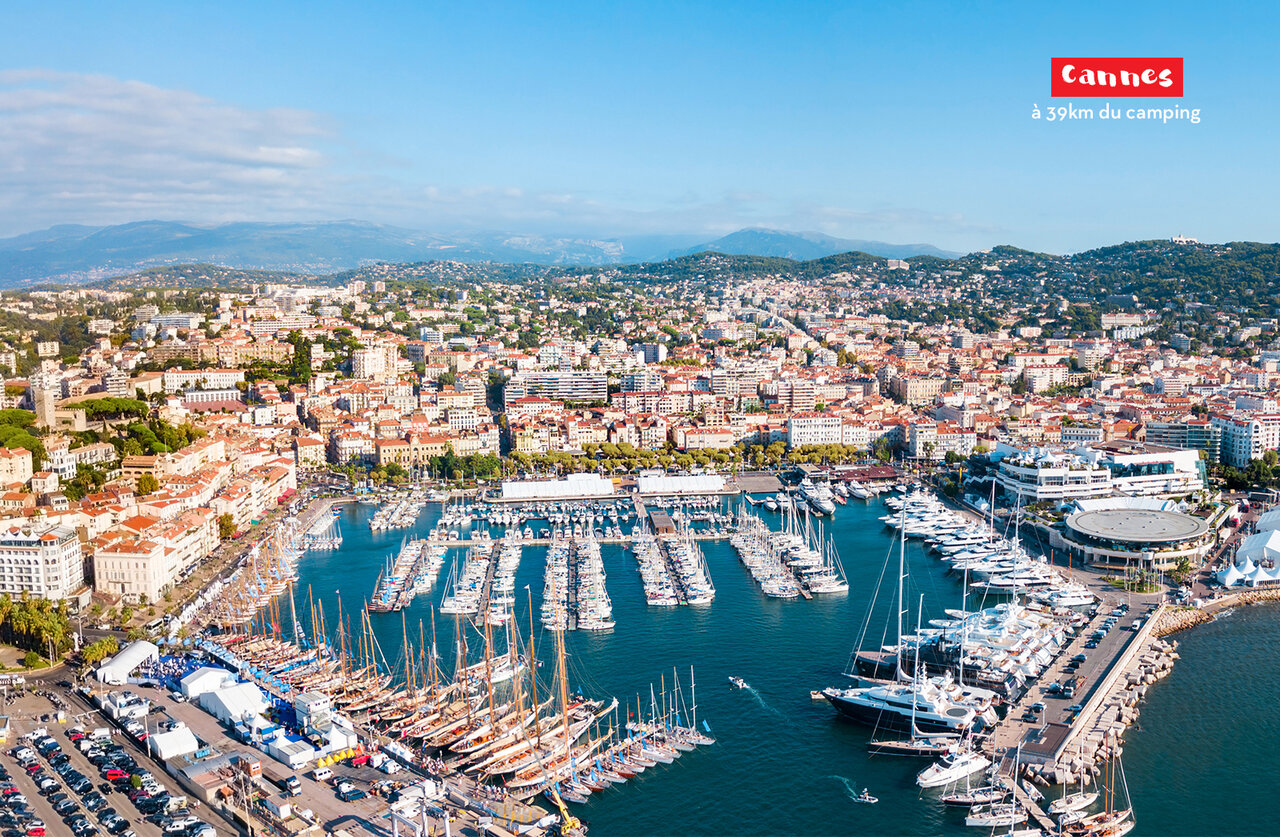 Port of Cannes and coastal city, a must-visit on the French Riviera.