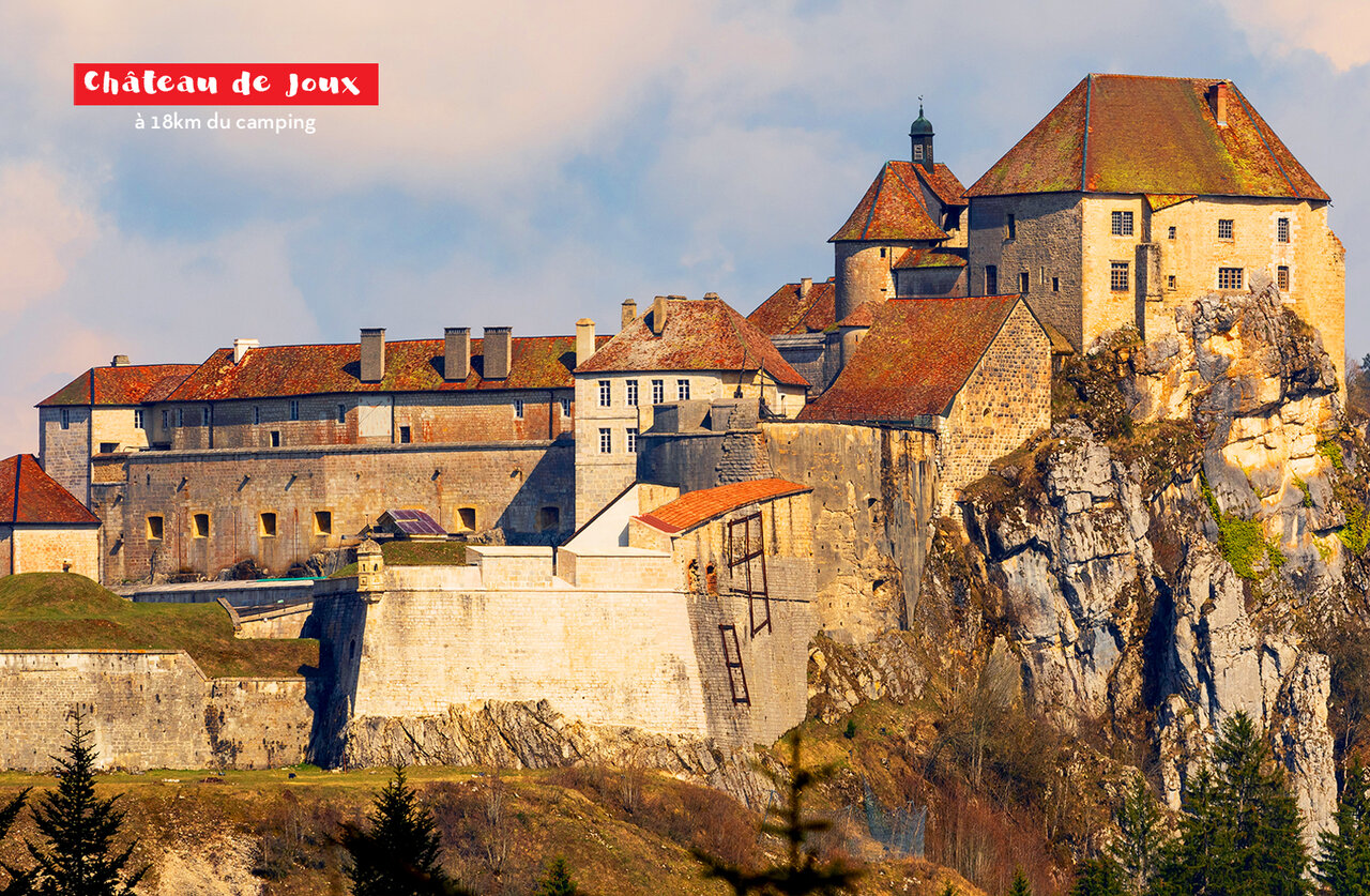 Ch�teau de Joux, historic fortress on rock, near Pontarlier, Doubs.