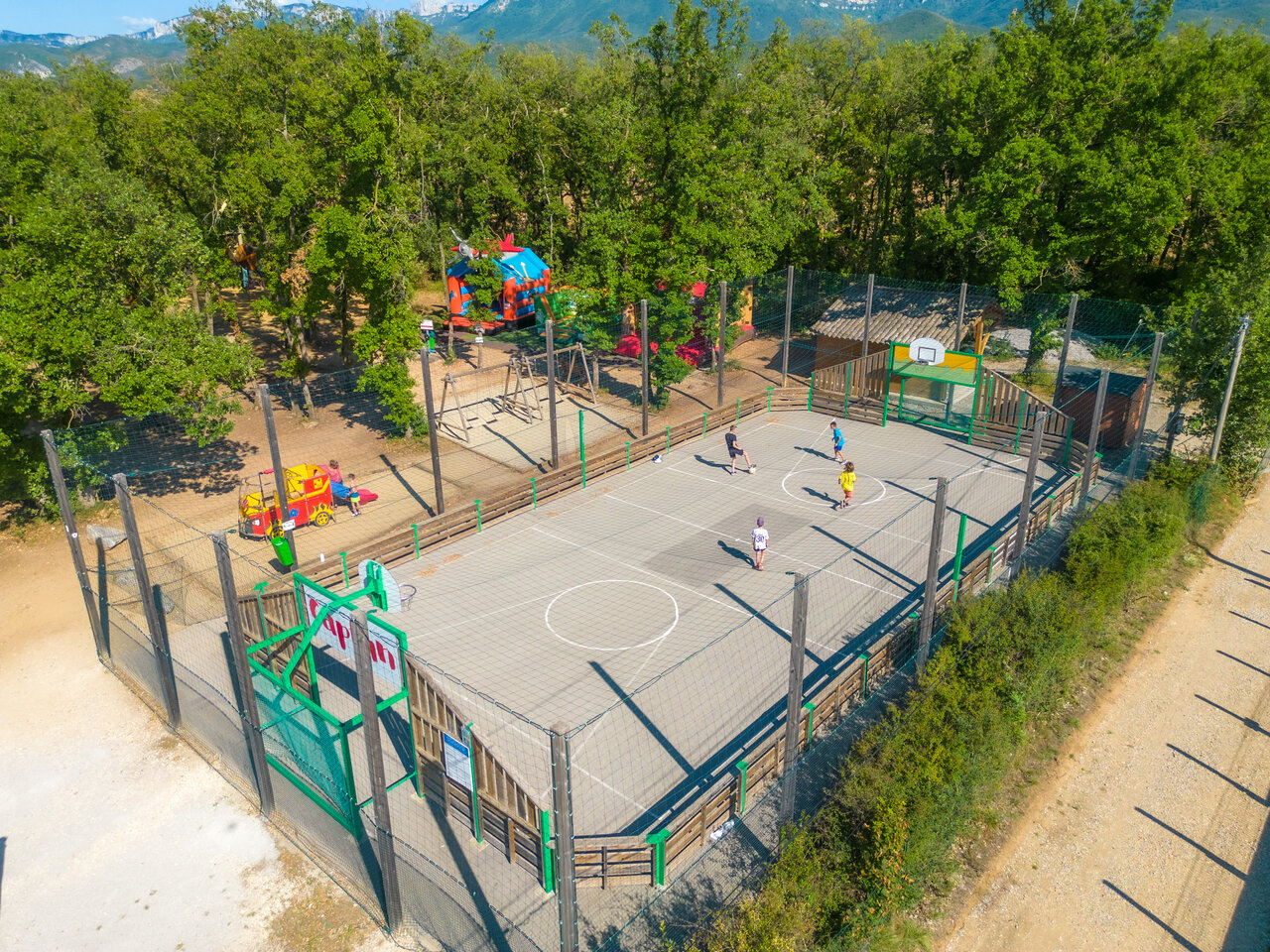 Multi-sport court, playground at CAPFUN Grand Lierne in CHATEAUDOUBLE (26).