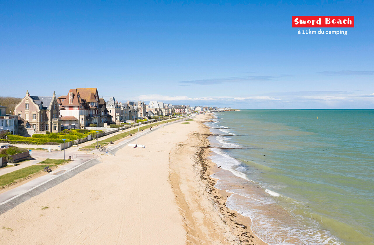 Sword Beach, historic D-Day landing site to visit in Normandy, France.