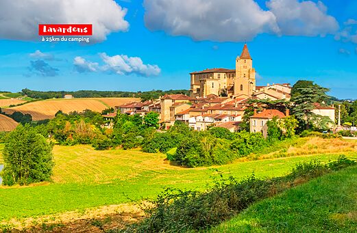 Medieval village of Lavardens with its castle and church, worth visiting.