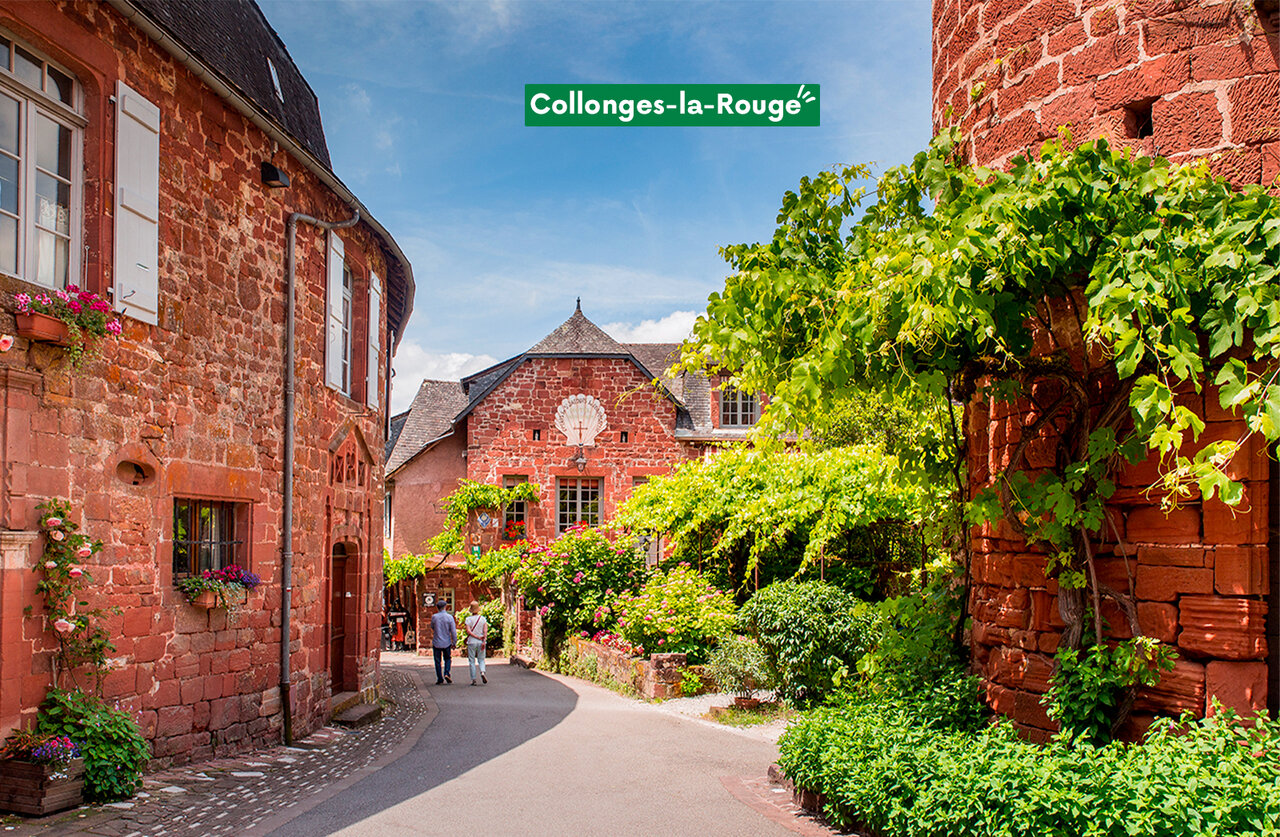 Picturesque street in Collonges-la-Rouge, classified village in Corr�ze, to visit.
