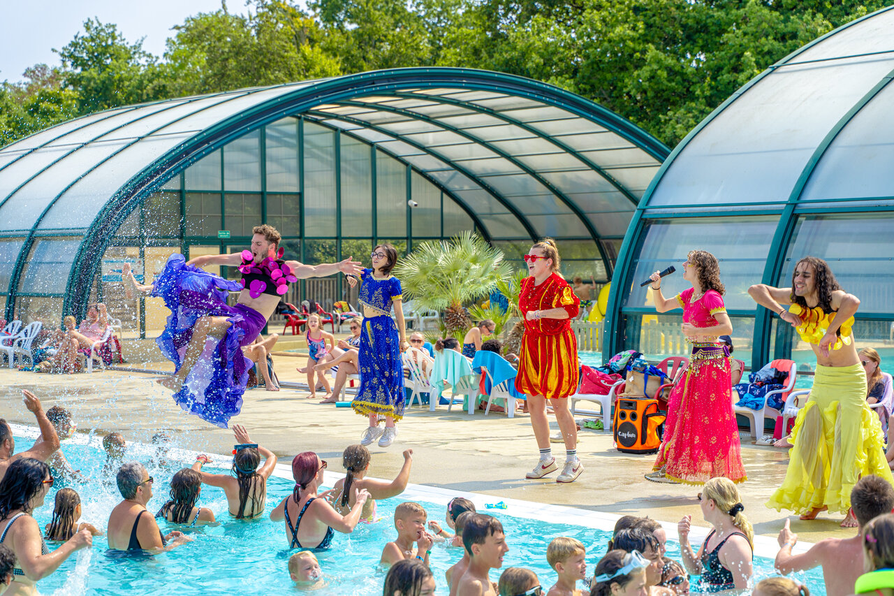 Pool animation CAPFUN Lac de Ribou campsite in Cholet (49).