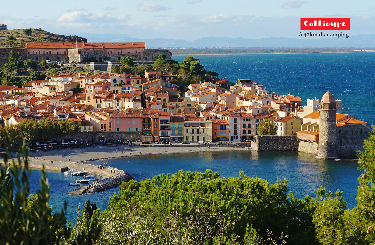 Collioure, charming coastal village in Pyr�n�es-Orientales, with its port and church.