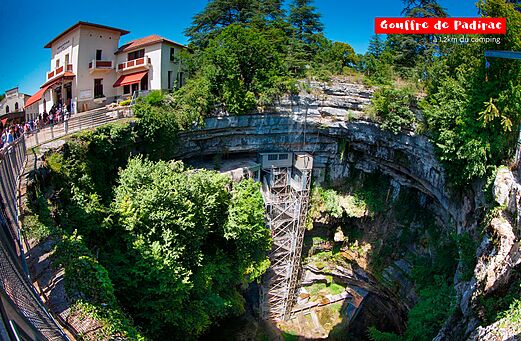 Gouffre de Padirac, impressive natural chasm with elevator, near Padirac, Lot.