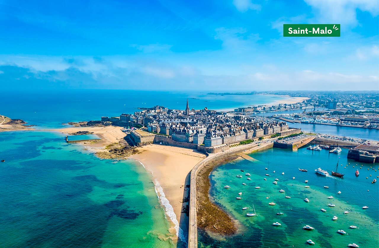 Saint-Malo, walled privateer city and beaches, worth visiting near the campsite.