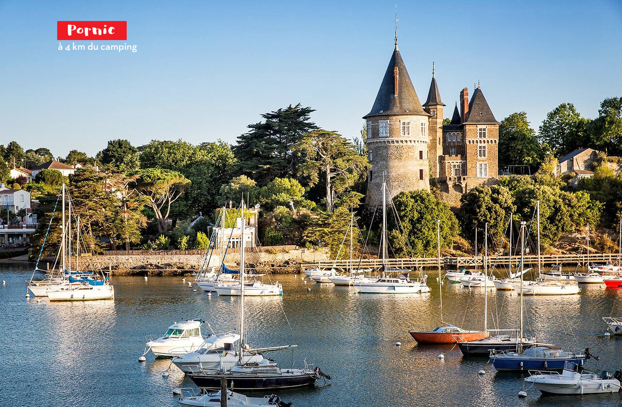 Pornic Castle and marina, a beautiful town to visit in Loire-Atlantique.