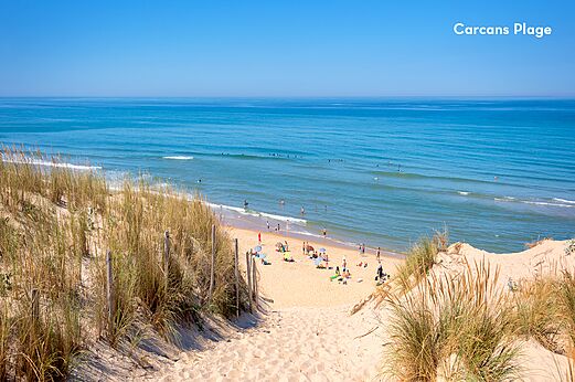 Carcans beach with dunes and ocean, a must-visit near Carcans (33).