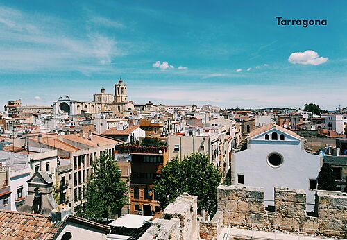 Panoramic view of the historic city of Tarragona, Catalonia, Spain.