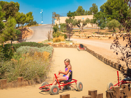 Pedal kart track for children at CAPFUN Montblanc Park campsite in Montblanc (43).