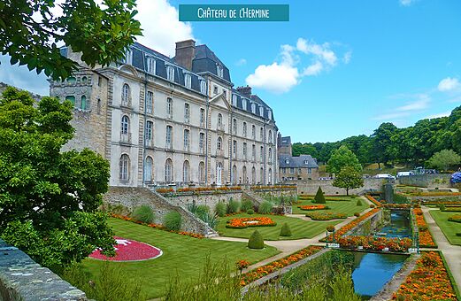 Château de l'Hermine and gardens in Vannes, a place to visit.