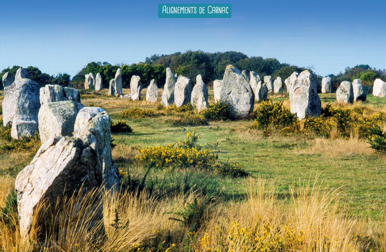 Carnac Alignments, prehistoric menhirs to visit in Brittany, Morbihan.