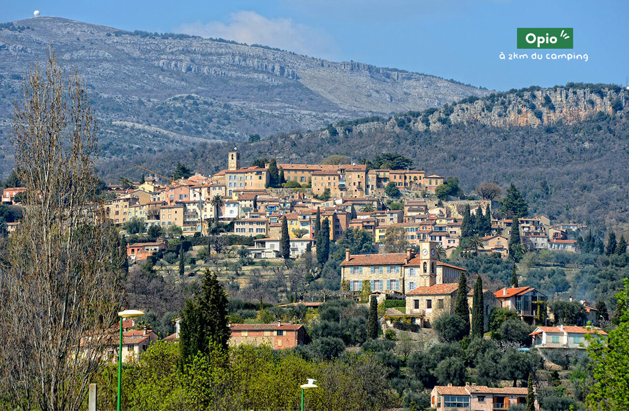 Picturesque village of Opio, charming commune in Alpes-Maritimes, near the campsite.