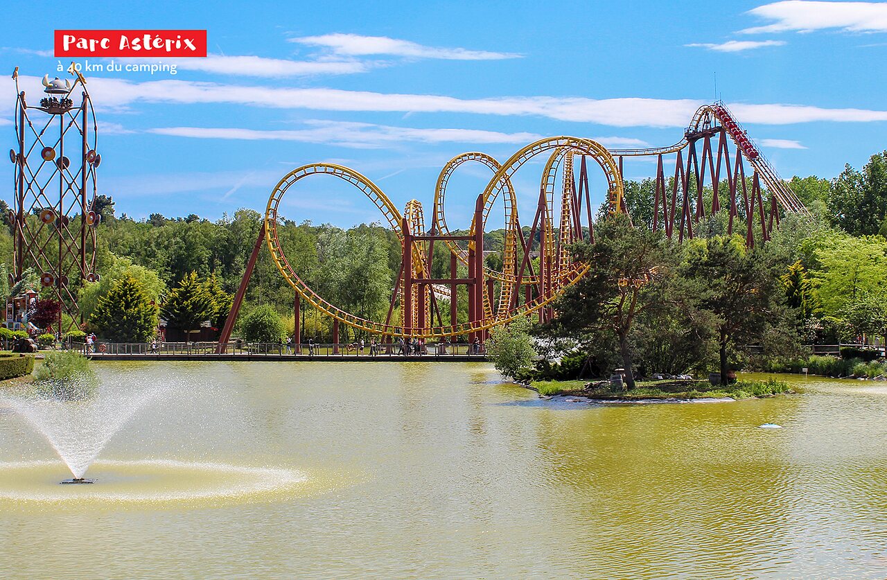 Parc Ast�rix, roller coasters and attractions, adventure place to visit near the campsite.