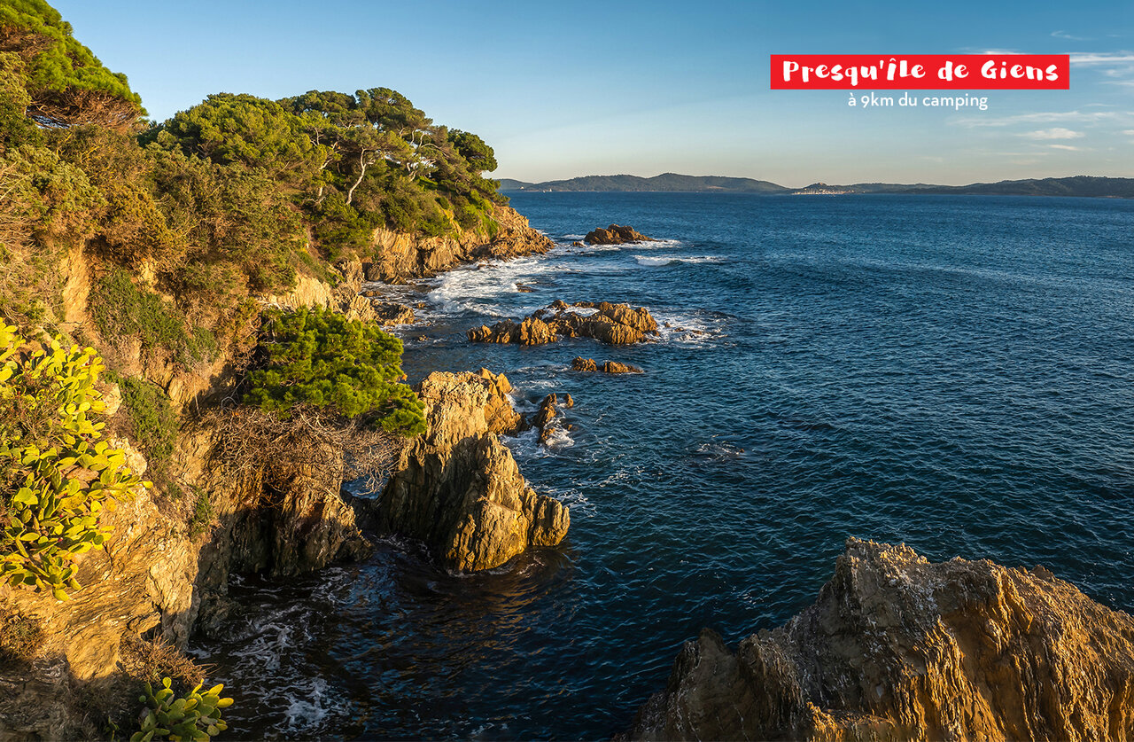 Giens Peninsula, rocky Mediterranean coast to visit near Hy�res les Palmiers.