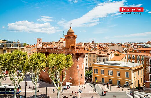 The Castillet, iconic monument in Perpignan, a city to visit in Occitania.