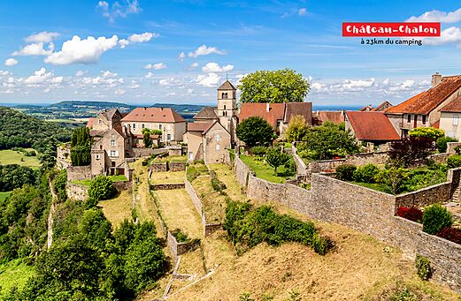 Medieval village of Château-Chalon, Jura, to visit near the campsite.
