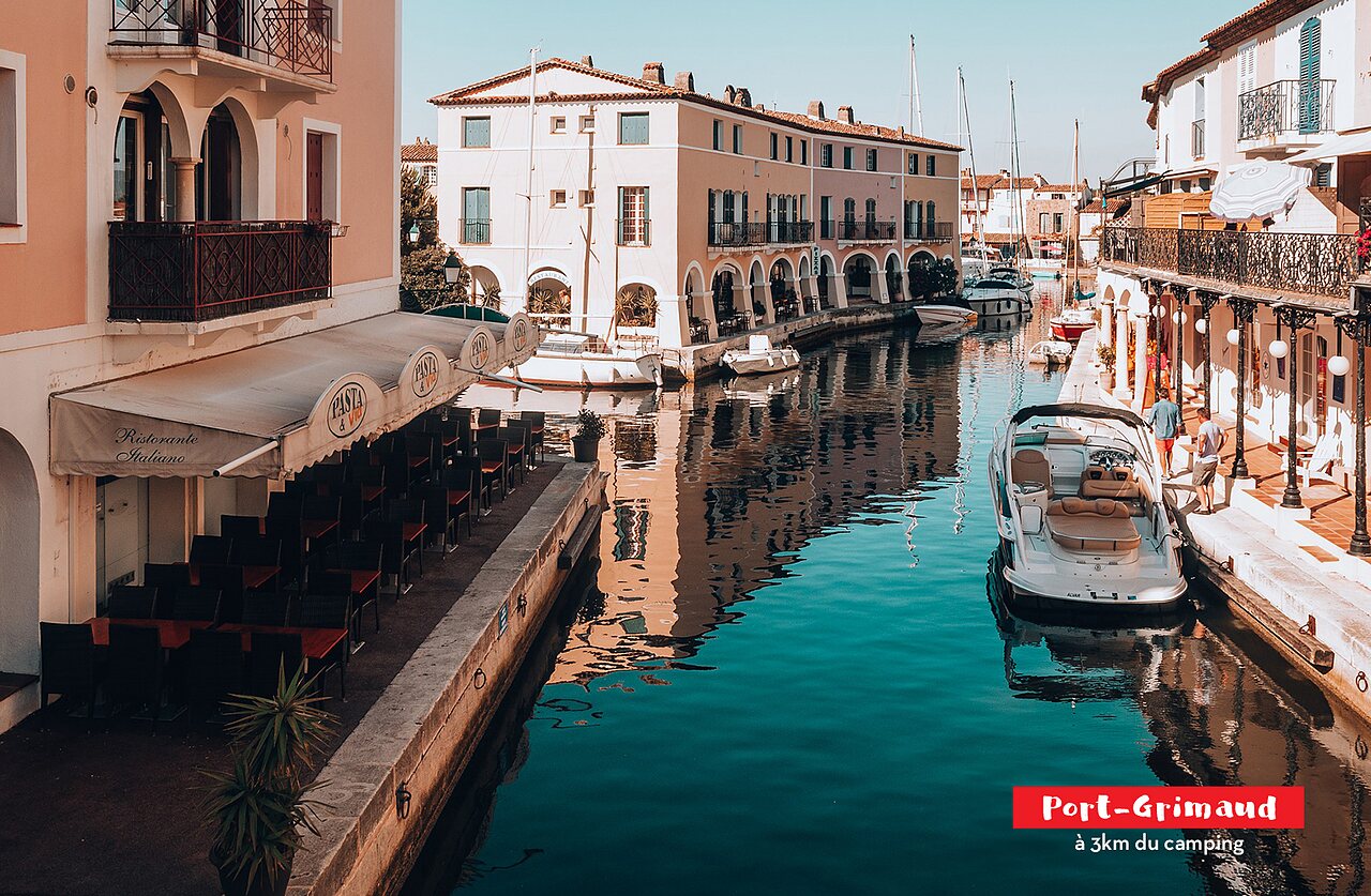 Port-Grimaud, the Proven�al Venice, with canals and boats, to visit.