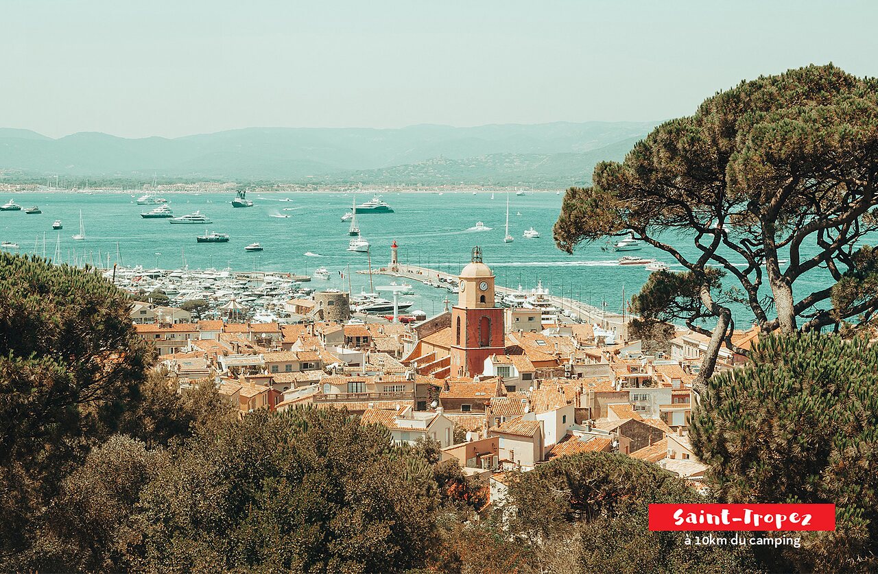 Saint-Tropez, port and yachts, a place to visit near Grimaud.
