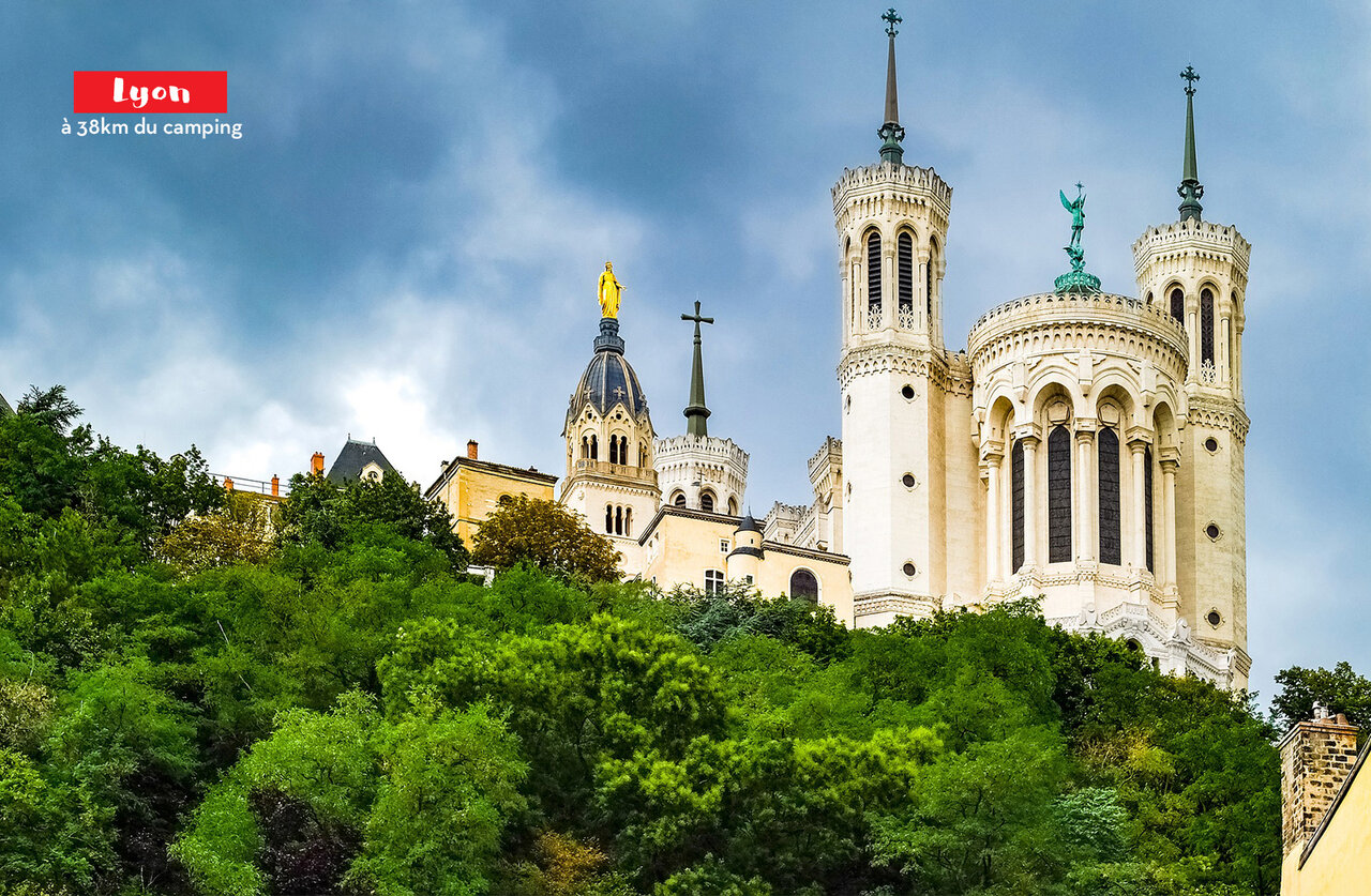 Basilica of Notre-Dame de Fourvi�re, iconic monument to visit in Lyon, Auvergne-Rh�ne-Alpes.