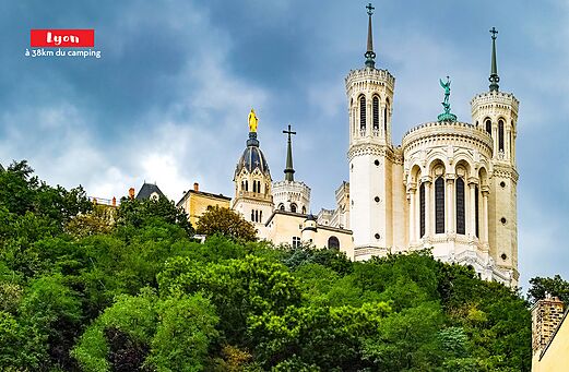 Basilica Notre-Dame de Fourvi�re, iconic monument to visit in Lyon, Auvergne-Rh�ne-Alpes.