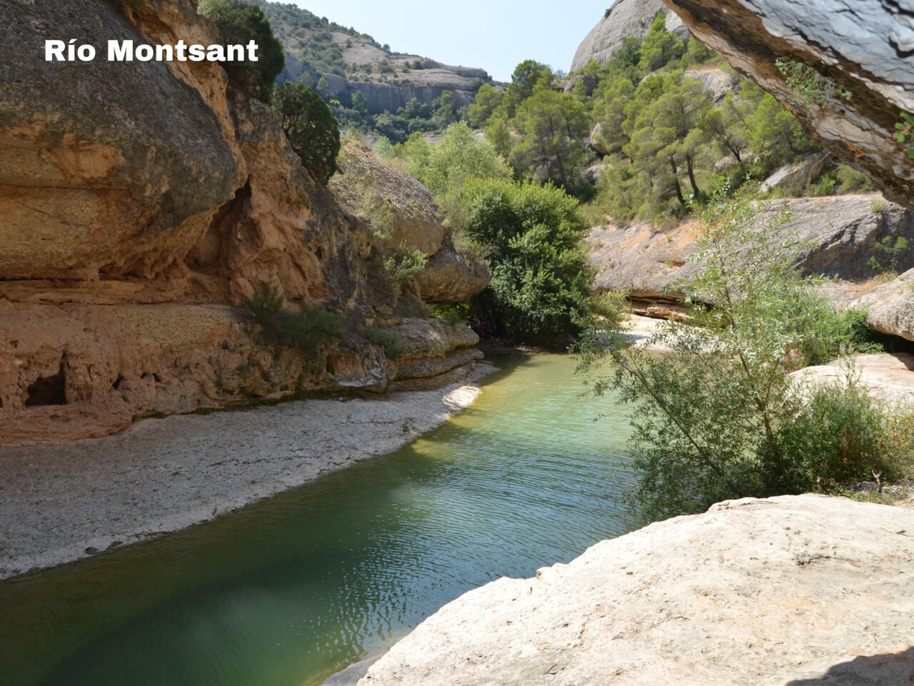 Montsant River, natural site to explore near Vilanova de Prades.