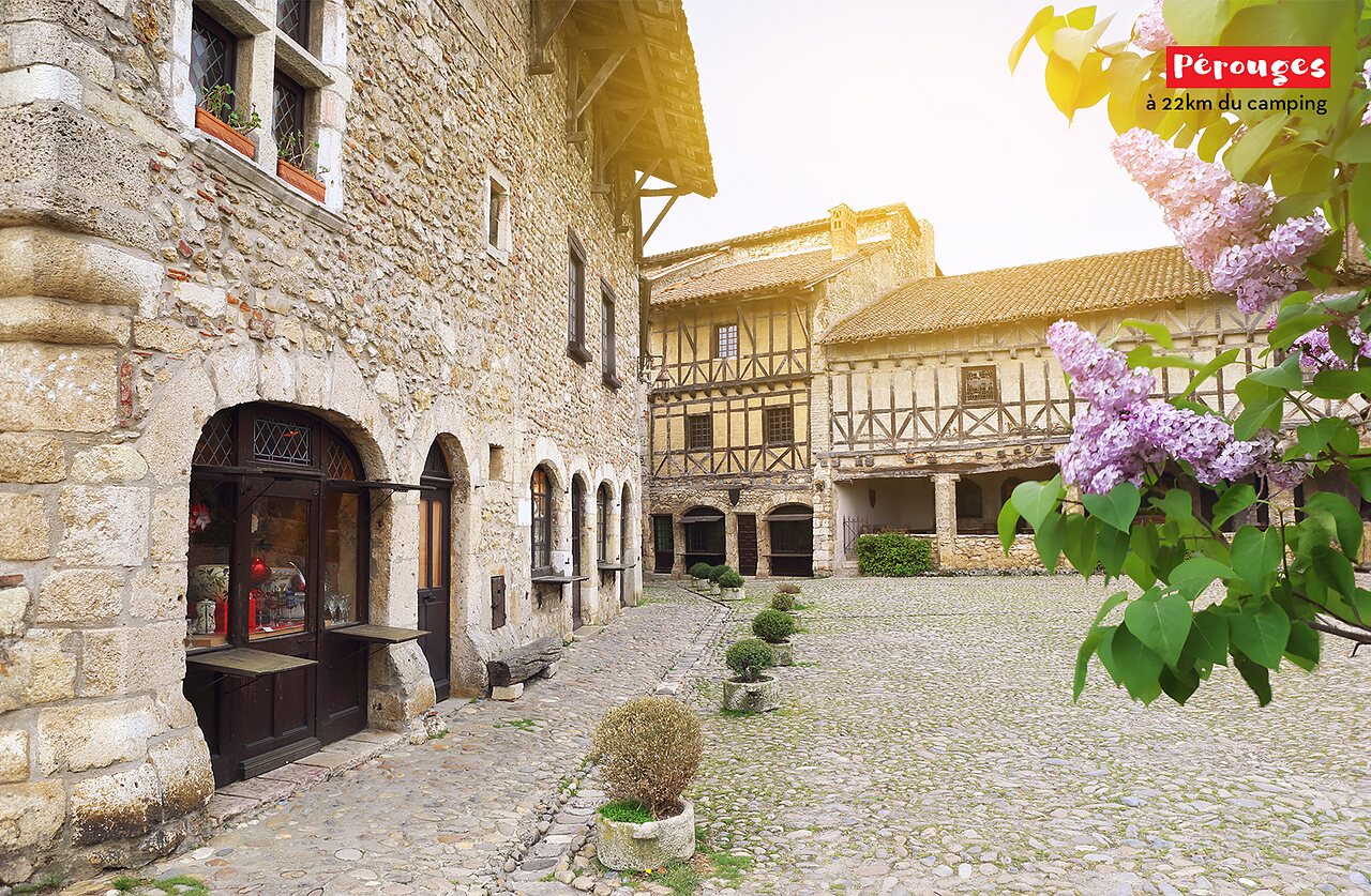 Medieval village of P�rouges, cobbled streets and old houses to visit.