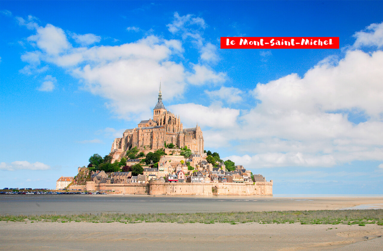 Mont Saint-Michel, iconic tourist site to visit near the campsite in Normandy.