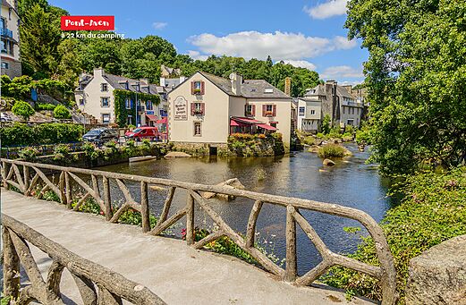 Charming village of Pont-Aven with its river and traditional houses in Brittany.