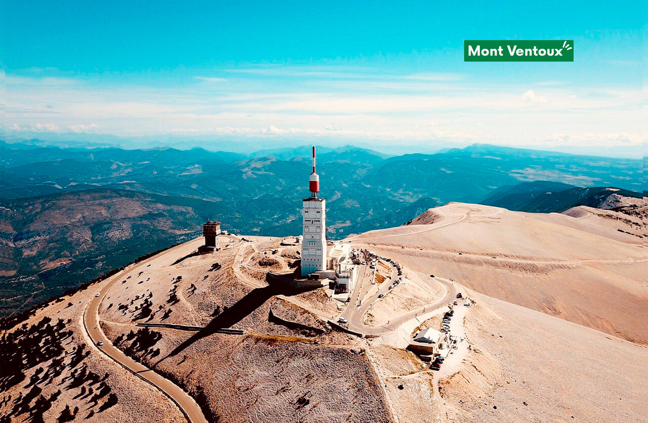 Summit of Mont Ventoux, iconic place to visit near Gordes in Provence.