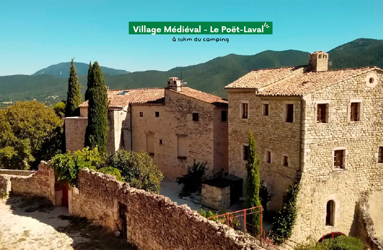 Medieval village Le Po�t-Laval, Dr�me, a must-visit near the campsite.