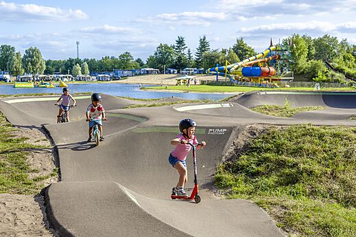 Pump track at CAPFUN Vakantiepark Capfun het Stoetenslagh campsite in Rheezerveen.