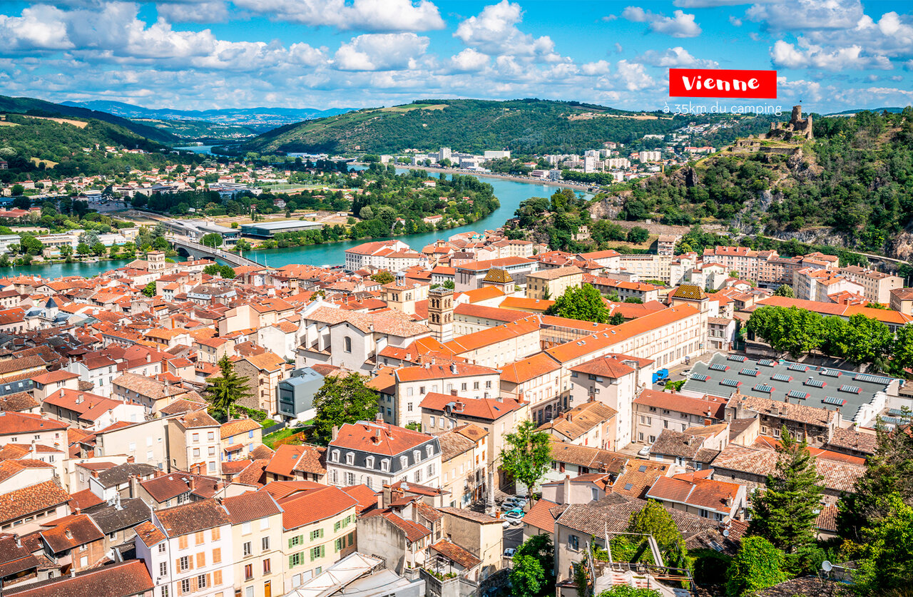 Panoramic view of Vienne city, Is�re, a must-visit near the campsite.