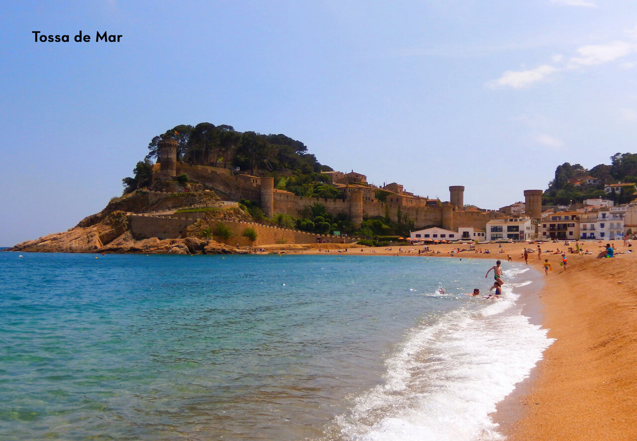 Tossa de Mar beach with its fortified old town, a place to visit.