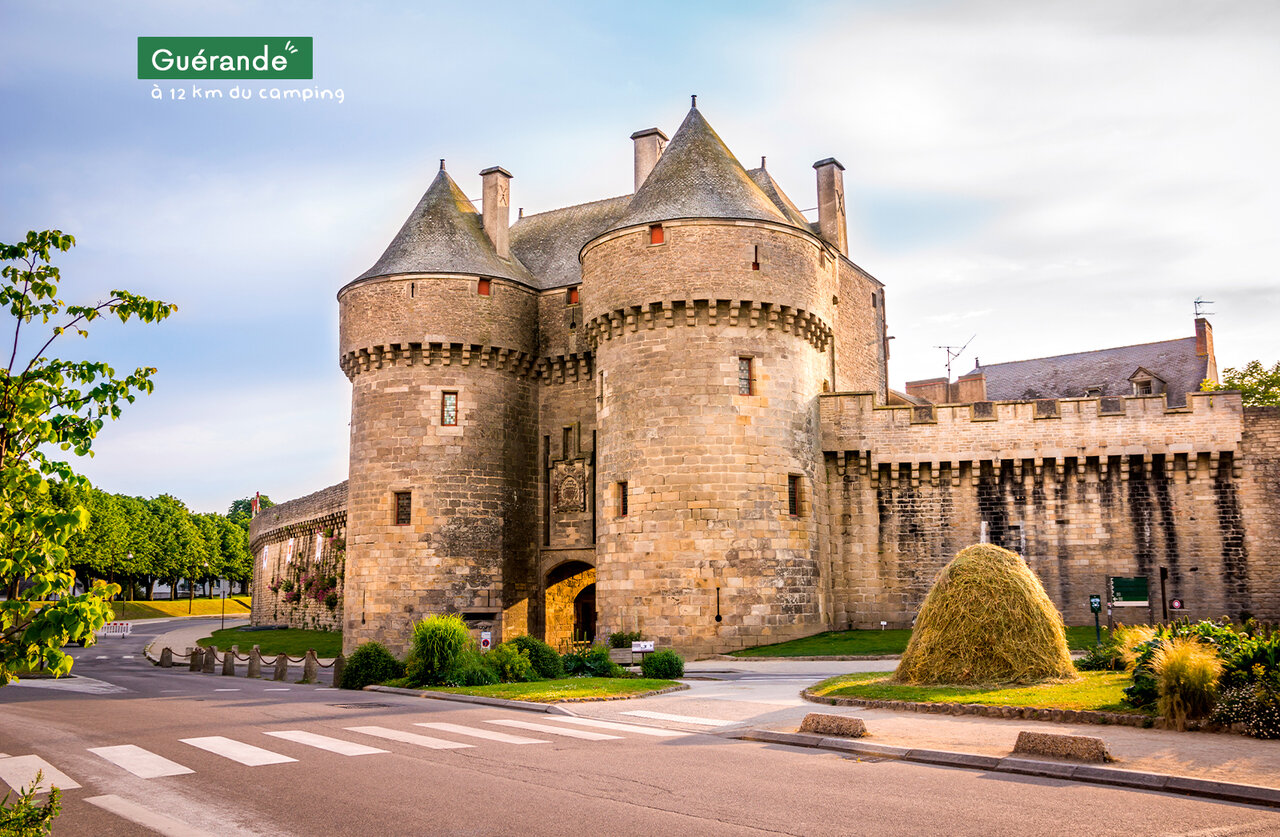 Medieval ramparts of Gu�rande, a historic city to visit near the campsite.