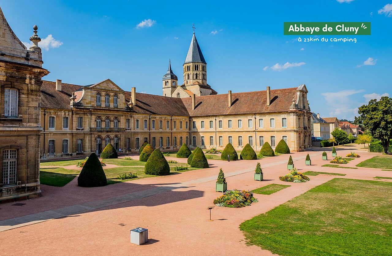 Cluny Abbey, major historical monument in Burgundy, to visit near the campsite.
